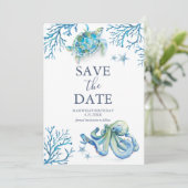 Birthday Save The Date Cards Under the Sea (Stehend Vorderseite)