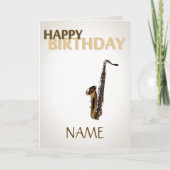 Birthday Sax Karte (Vorderseite)
