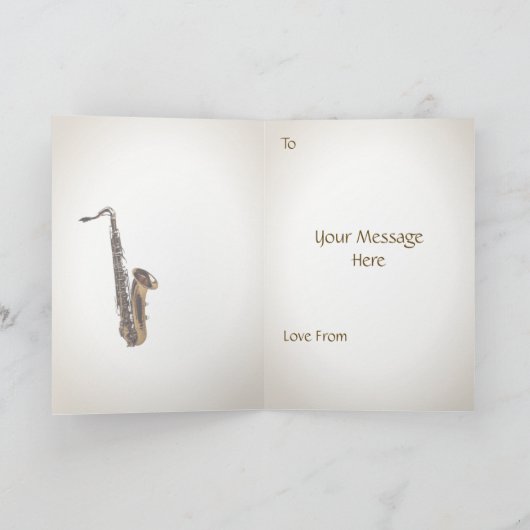 Birthday Sax Karte (Innenseite)