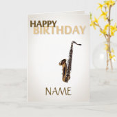 Birthday Sax Karte (Gelbe Blume)
