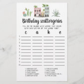 Birthday Scattergories-Spiel (Vorderseite)