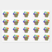 Birthday Scene Wrapping Paper Sheets Geschenkpapier Set (Vorderseite)