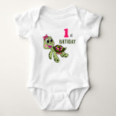Birthday Schildkröte Baby Strampler (Vorderseite)