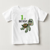 Birthday Schildkröte Baby T-shirt (Vorderseite)
