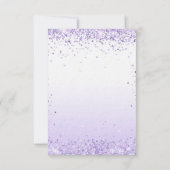 Birthday Schmetterling Violett Lavendel Drehbuch L Einladung (Rückseite)