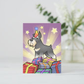 Birthday Schnauzer Postkarte (Stehend Vorderseite)