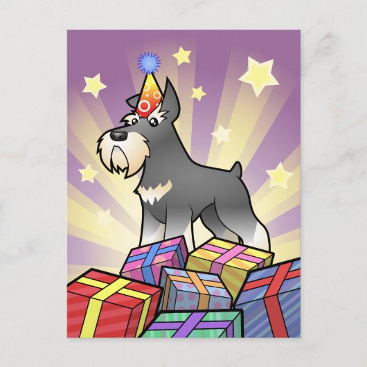 Birthday Schnauzer Postkarte (Vorderseite)