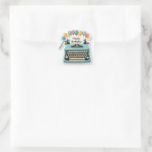 Birthday Schreibwriter Quadratischer Aufkleber (Tasche)