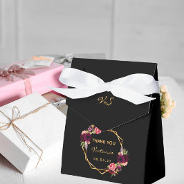 Birthday schwarz goldfarbene geometrische bordeaux geschenkschachtel