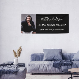 Birthday Schwarz-weiß Foto Man Mythos Legende Banner