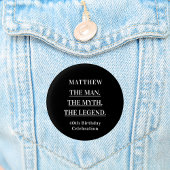 Birthday Schwarz-weiß Foto Man Mythos Legende Button