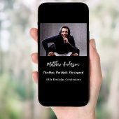 Birthday Schwarz-weiß Foto Man Mythos Legende Poster