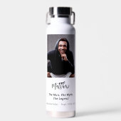 Birthday Schwarz-weiß Foto Man Mythos Legende Trinkflasche (Vorne)