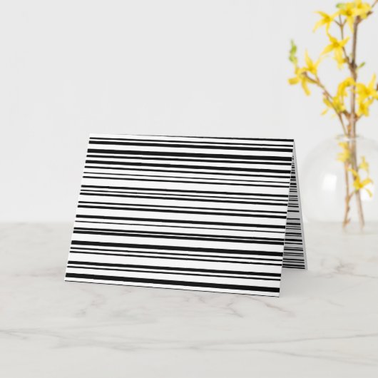 Birthday schwarz-weiße Streifen Karte (Gelbe Blume)