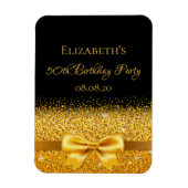 Birthday-Schwarzgoldene Save the Date Magnet (Vertikal)