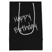 Birthday Scruffy Alley Cat Mittlere Geschenktüte (Rückseite)