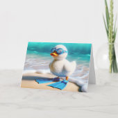 Birthday Scuba Diver Duckling Karte (Vorderseite)