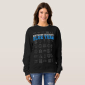 Birthday Security Squad Blue Team Checkpoint Barri Sweatshirt (Vorne ganz)