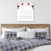 Birthday Seekarte mit Burgunder Blütenflora Leinwanddruck (Insitu (Schlafzimmer))