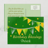 Birthday Segings Personalisiert Irish Postkarte (Vorne/Hinten)