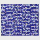 Birthday Seifenblasen auf blau Geschenkpapier (Flach)