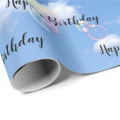 Birthday Seifenblasen auf Sky Geschenkpapier (Rolleneckpunkt)