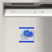 Birthday Serenade in Blue Wildblume Magnet (In Situ (Geschirrspüler))