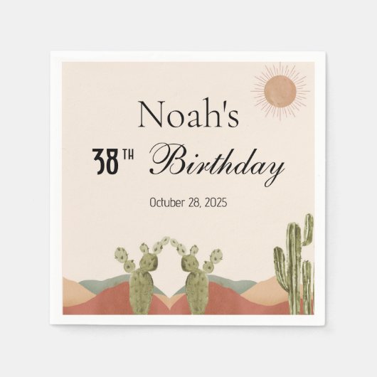 Birthday  serviette (Vorderseite)