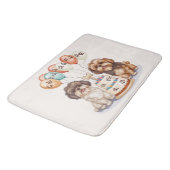 Birthday Shih Tzu Hunde Geburtstagskuchen Badematte (Schrägansicht)