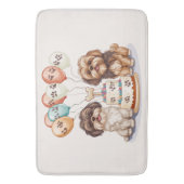 Birthday Shih Tzu Hunde Geburtstagskuchen Badematte (Vorderseite Vertikal)