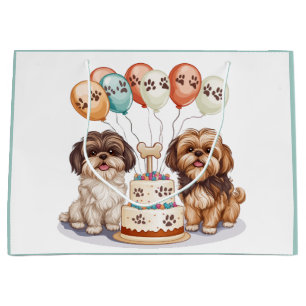 Birthday Shih Tzu Hunde Geburtstagskuchen Große Geschenktüte