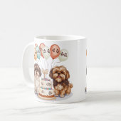 Birthday Shih Tzu Hunde Geburtstagskuchen Kaffeetasse (Vorderseite Links)