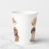 Birthday Shih Tzu Hunde Geburtstagskuchen Pappbecher (Rechts)