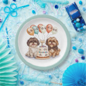 Birthday Shih Tzu Hunde Geburtstagskuchen Pappteller (Party)