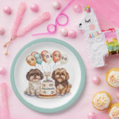 Birthday Shih Tzu Hunde Geburtstagskuchen Pappteller (Party)