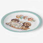 Birthday Shih Tzu Hunde Geburtstagskuchen Pappteller (Schrägansicht)