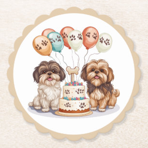 Birthday Shih Tzu Hunde Geburtstagskuchen Untersetzer