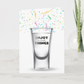 Birthday Shot Glass in Confetti Karte (Vorderseite)