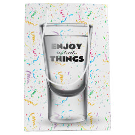 Birthday Shot Glass in Confetti Mittlere Geschenktüte