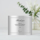 Birthday silber Foto danke Haushalt (Stehend Vorderseite)