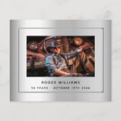 Birthday silber Foto danke Haushalt (Rückseite)