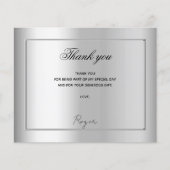 Birthday silber Foto danke Haushalt (Vorderseite)