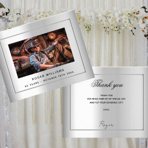 Birthday silber Foto danke Haushalt Flyer