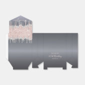 Birthday Silber Glitzer Rose Gold Vielen Dank Geschenkschachtel (Ungefaltet)