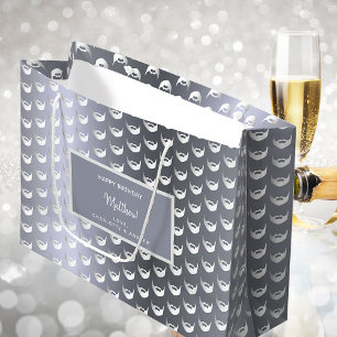 Birthday Silberfuchs Bart Männer Typ grau modern Große Geschenktüte