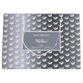 Birthday Silberfuchs Bart Männer Typ grau modern Große Geschenktüte (Vorderseite)