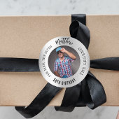 Birthday silberne Foto Mythos Legende Runder Aufkleber