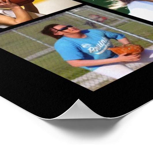 Birthday Simple 21 Foto Collage Custom Poster (Ecke)