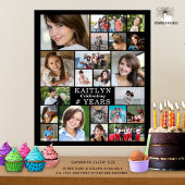 Birthday Simple 21 Foto Collage Custom Poster