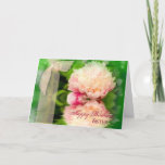 Birthday - Sister - Flowers - Peonies Karte<br><div class="desc">Charming card for the sister who adores peonies/flowers</div>